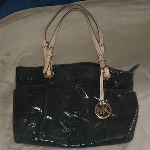 Michael Kors snake print leather bag